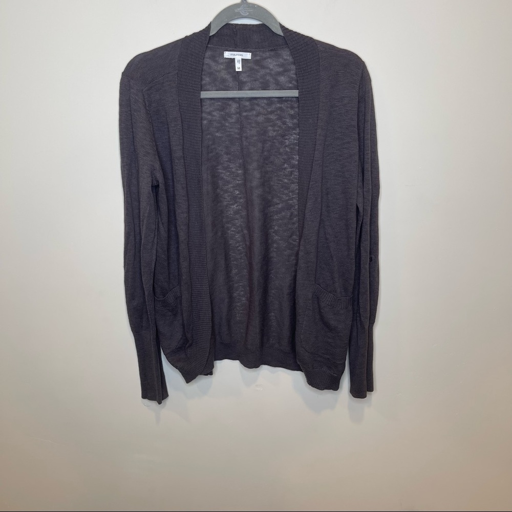 Maurice’s Black Long Sleeve Knit Cardigan With Pockets Size Medium